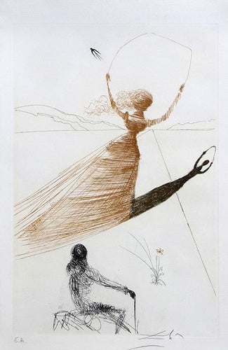 Alice from Alice and Wonderland Etching | Salvador Dalí,{{product.type}}