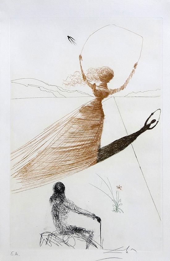 Alice from Alice and Wonderland Etching | Salvador Dalí,{{product.type}}