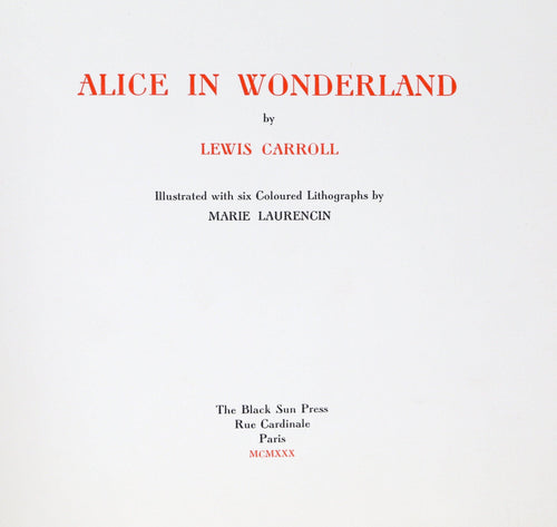 Alice in Wonderland by Lewis Carroll Lithograph | Marie Laurencin,{{product.type}}