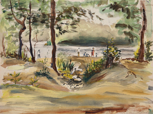 Allen Pond Park (P6.12) Watercolor | Eve Nethercott,{{product.type}}