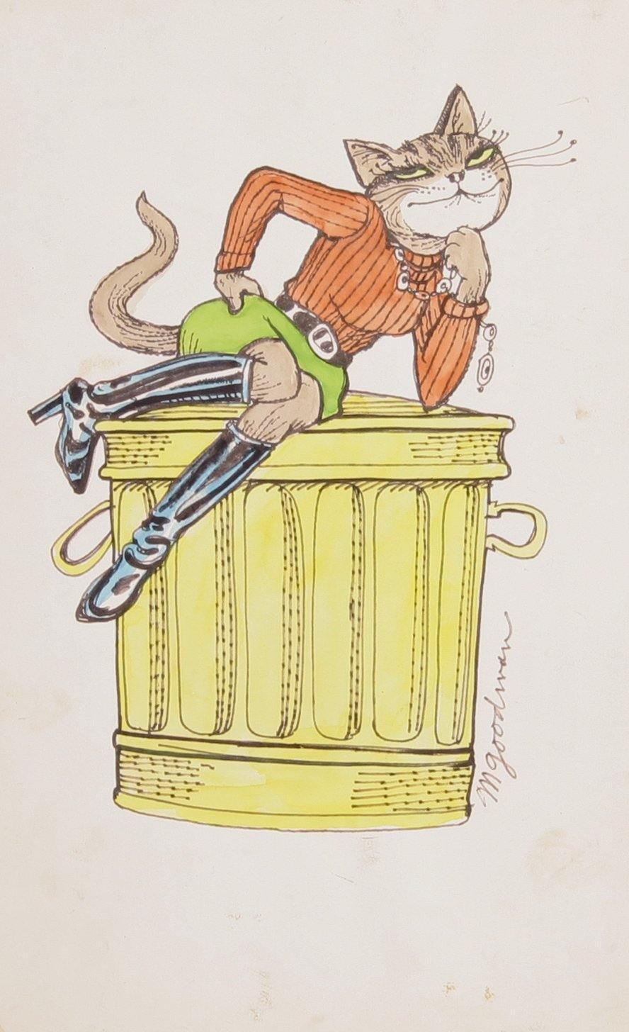 Alley Cat Watercolor | Marshall Goodman,{{product.type}}