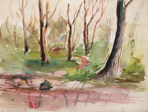Alley Pond park (P6.9) Watercolor | Eve Nethercott,{{product.type}}