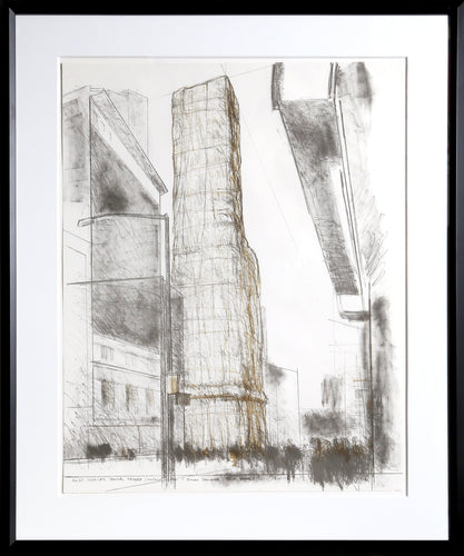 Allied Chemical Tower, Packed, Project for Number 1 Times Square Lithograph | Christo and Jeanne-Claude,{{product.type}}