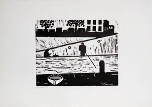 Along the Siene River (30) Woodcut | Biagio Civale,{{product.type}}