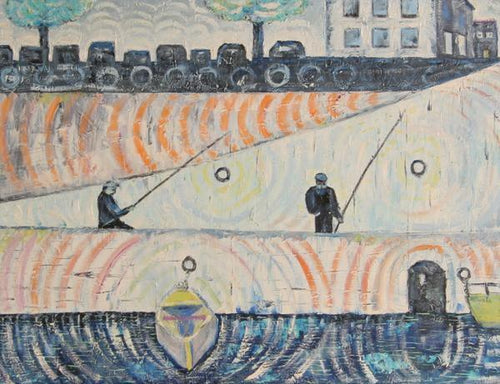 Along the Siene River Mixed Media | Biagio Civale,{{product.type}}