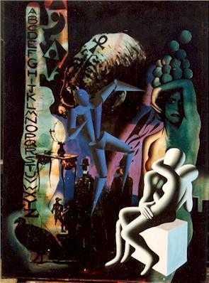 Alphabet City Oil | Mark Kostabi,{{product.type}}