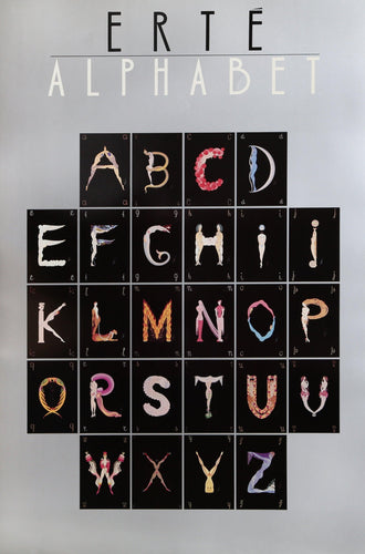 Alphabet (Silver) Poster | Erté,{{product.type}}