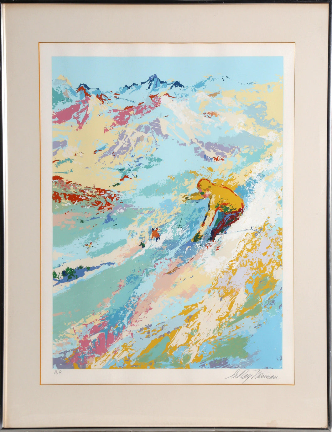 Alpine Skiing screenprint | LeRoy Neiman,{{product.type}}