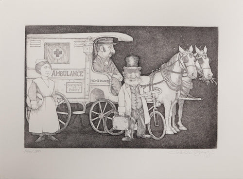 Ambulance Etching | Charles Bragg,{{product.type}}