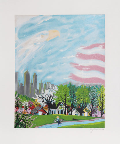 America Light of the World Screenprint | Kay Ameche,{{product.type}}