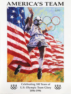 America's Team Olympics (Soccer) Poster | Aldo Luongo,{{product.type}}