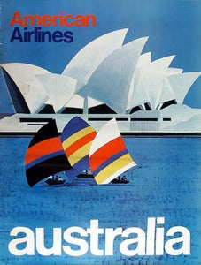American Airlines - Australia (Sydney Opera House) Poster | Travel Poster,{{product.type}}
