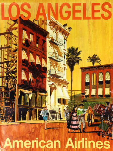 American Airlines - Los Angeles Poster | Travel Poster,{{product.type}}