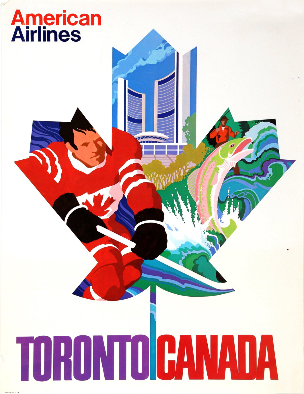 American Airlines - Toronto Canada Poster | Travel Poster,{{product.type}}