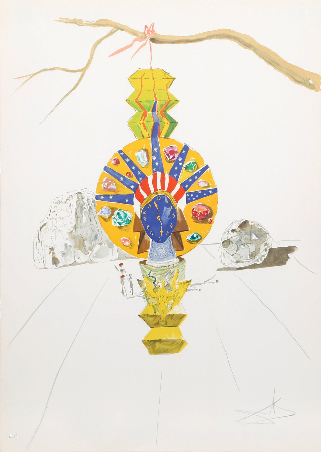 American Clock (Timeless Statue) from Time Lithograph | Salvador Dalí,{{product.type}}