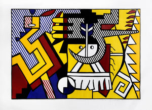American Indian Theme VI (C. 165) Woodcut | Roy Lichtenstein,{{product.type}}