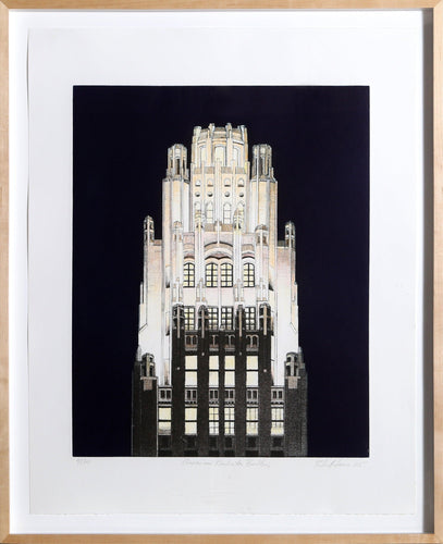 American Radiator Building (Blue) Etching | Richard Haas,{{product.type}}