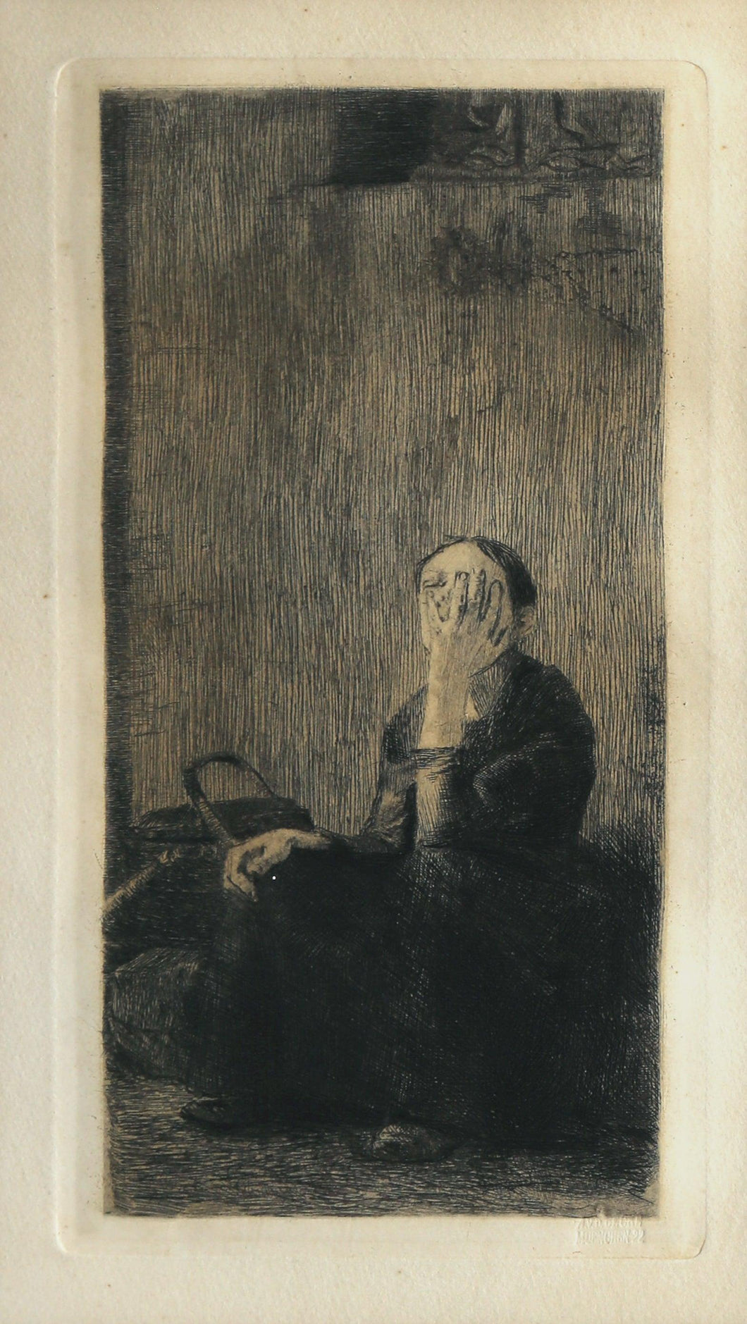 An der Kirchenmauer (At the Church Wall) Etching | Kathe Kollwitz,{{product.type}}