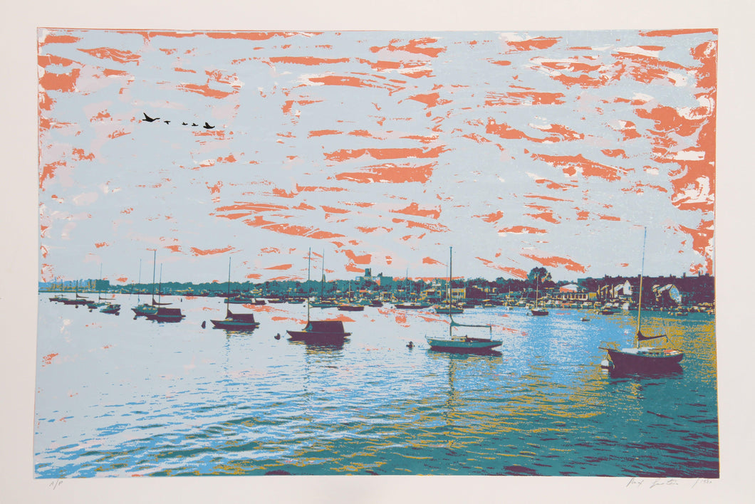 Anchored Flotilla Days Gone By Screenprint | Max Epstein,{{product.type}}