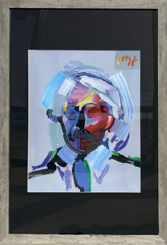 Andy with Mustache Acrylic | Peter Max,{{product.type}}