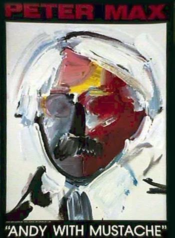Andy with Mustache Poster | Peter Max,{{product.type}}