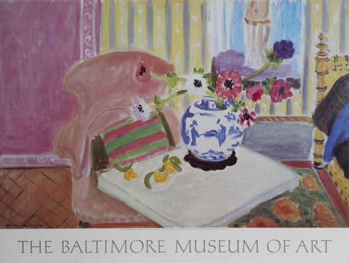 Anemones and Chinese Vase Poster | Henri Matisse,{{product.type}}