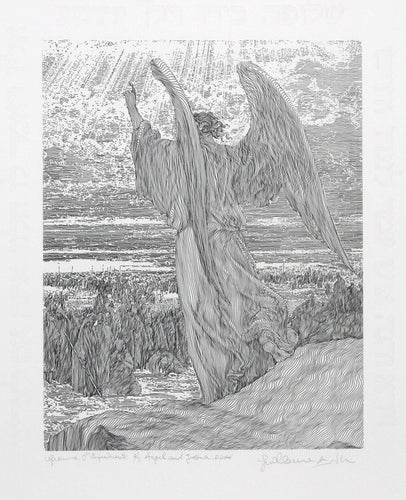 Angel and Joshua Etching | Guillaume Azoulay,{{product.type}}