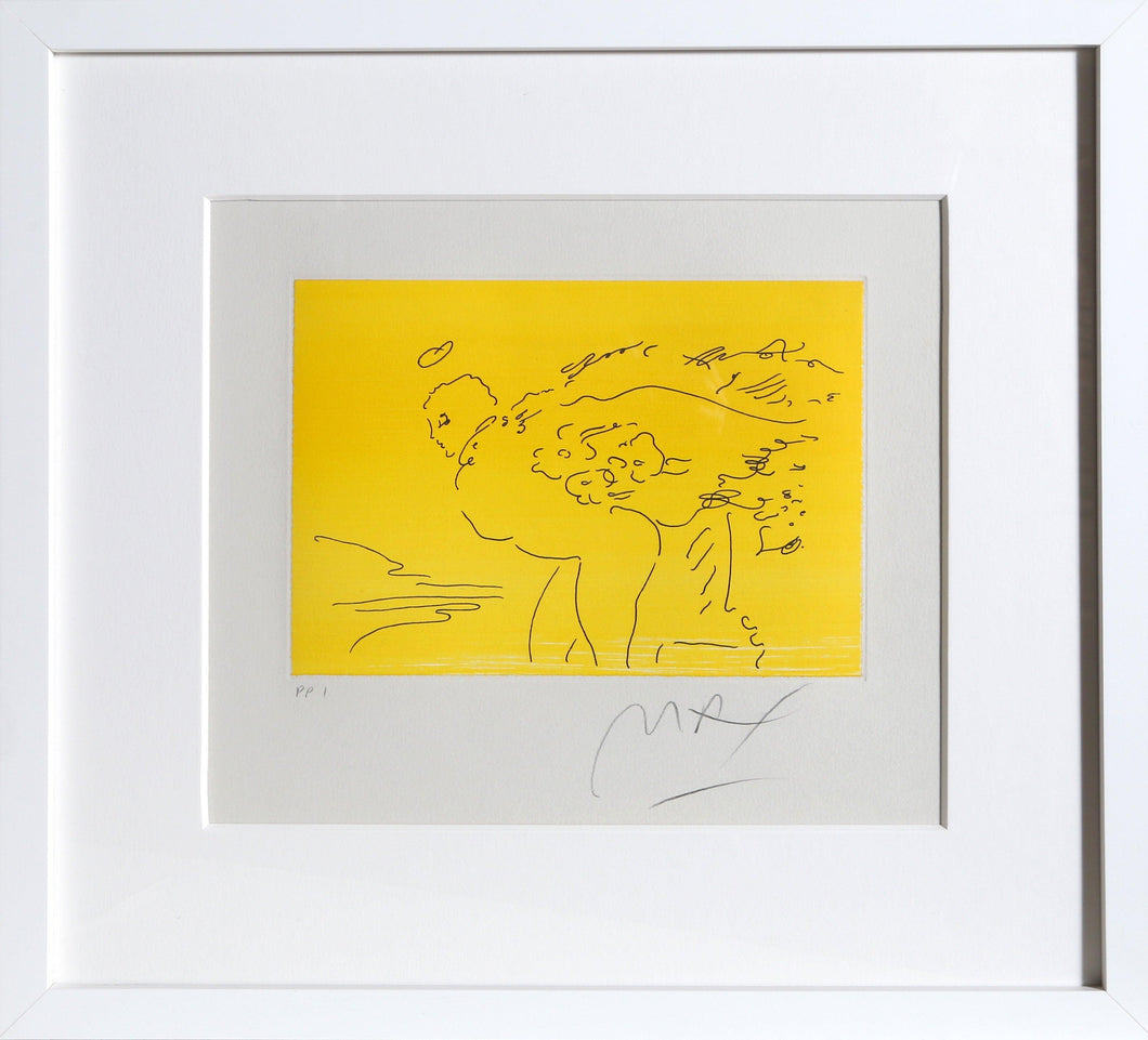 Angel (Yellow) Etching | Peter Max,{{product.type}}