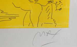 Angel (Yellow) Etching | Peter Max,{{product.type}}