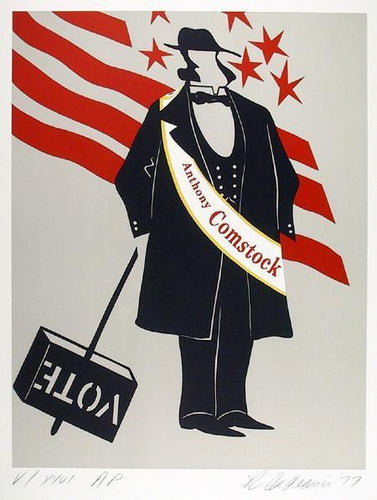 Anthony Comstock from Mother of Us All Lithograph | Robert Indiana,{{product.type}}