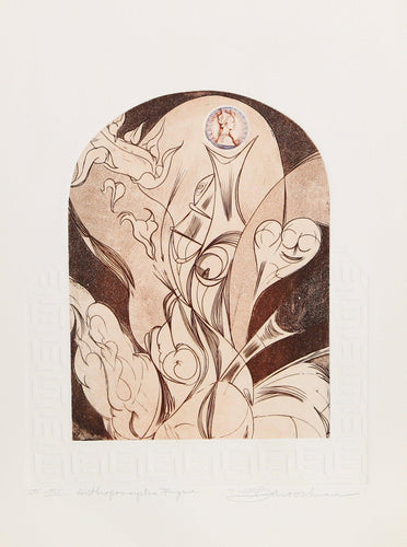 Anthropomorphic Form Etching | Martin Barooshian,{{product.type}}