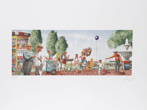 Any Sunday in Chapultapec Park Lithograph | Vic Herman,{{product.type}}