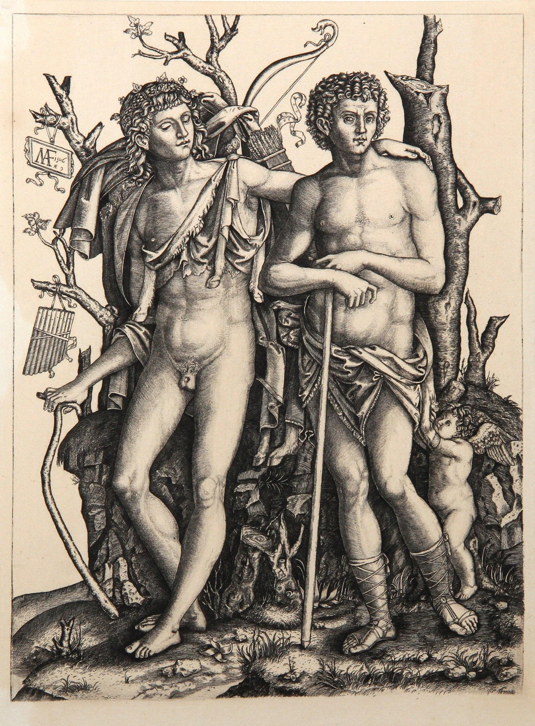 Apollon et Hyacinthe Etching | Marcantonio Raimondi,{{product.type}}