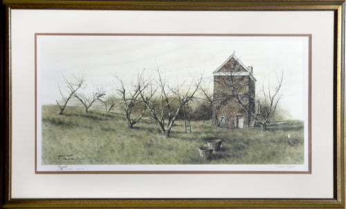 Apple Ladder Lithograph | Nicholas Berger,{{product.type}}