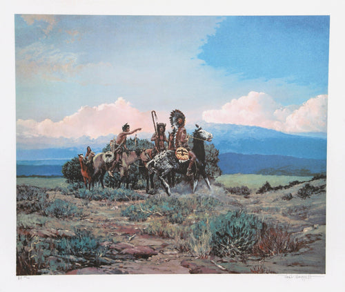 Approach of a Rider Lithograph | Noel Daggett,{{product.type}}