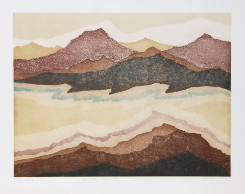 Approaching Rainbow Valley Etching | Katherine Hagstrum,{{product.type}}