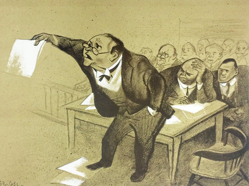 Arbitration Lithograph | William Gropper,{{product.type}}