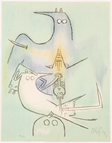 Arbre de Plumes (Full Moon) from Pleni Luna Suite Lithograph | Wifredo Lam,{{product.type}}