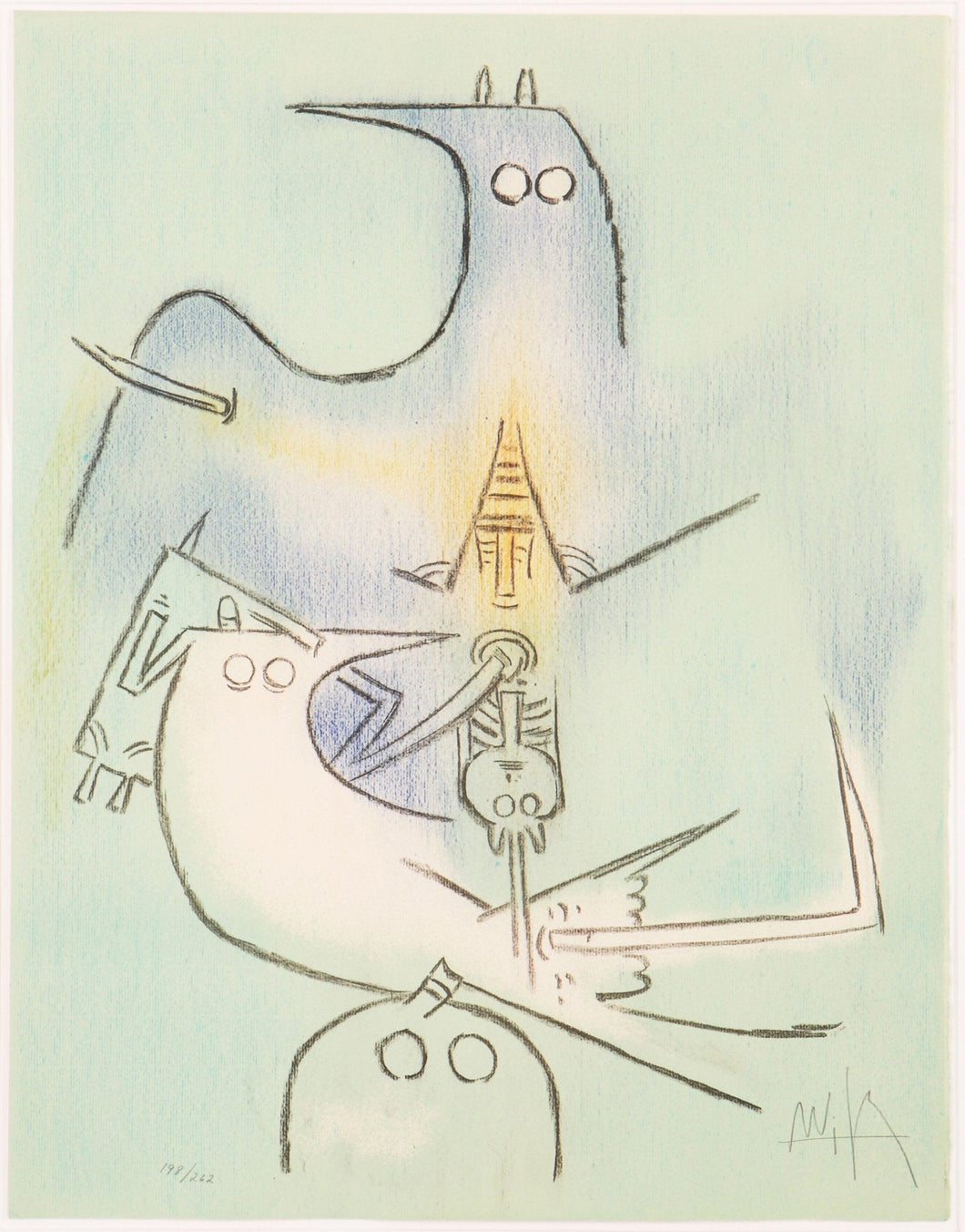 Arbre de Plumes (Full Moon) from Pleni Luna Suite Lithograph | Wifredo Lam,{{product.type}}