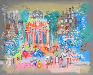 Arc de Triomphe du Carrousel with Street Musicians Acrylic | Charles Cobelle,{{product.type}}
