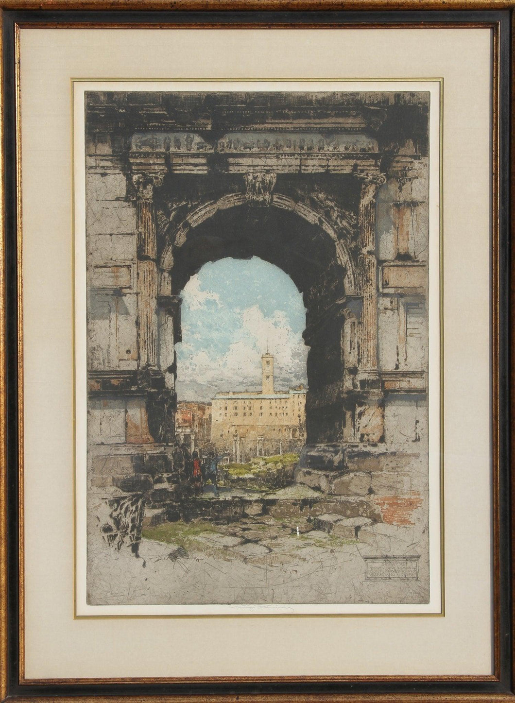 Arch of Titus Etching | Luigi Kasimir,{{product.type}}