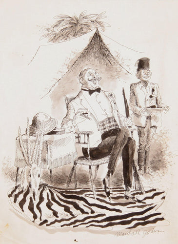 Aristocrat on Safari Watercolor | Marshall Goodman,{{product.type}}