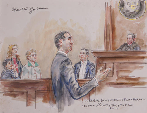 Arlene Davis Norman and Frank Morman v. Stephen M. Scott and Nancy Turiano Watercolor | Marshall Goodman,{{product.type}}
