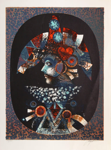 Arlequin Comedian lithograph | Pierre Jacquot,{{product.type}}