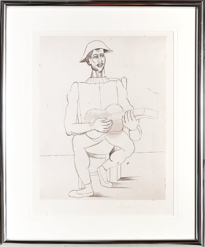Arlequin Moustachu a la Guitare Lithograph | Pablo Picasso,{{product.type}}