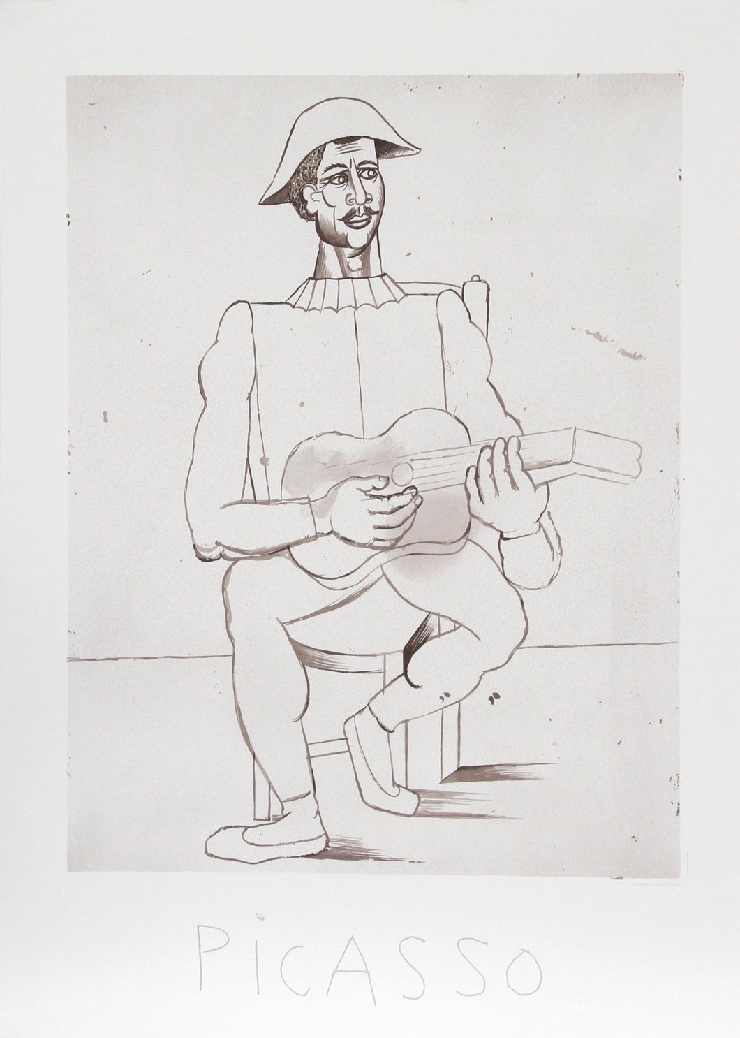 Arlequin Moustachu a la Guitare Lithograph | Pablo Picasso,{{product.type}}