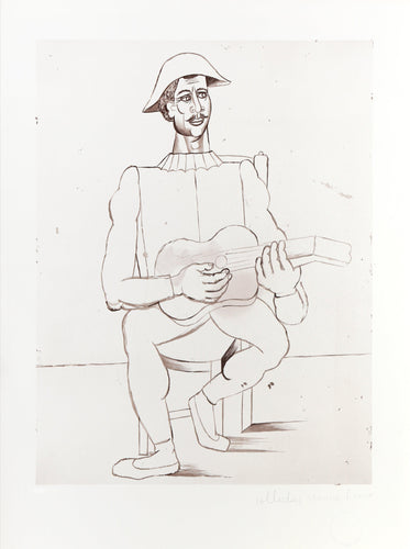 Arlequin Moustachu a la Guitare Lithograph | Pablo Picasso,{{product.type}}