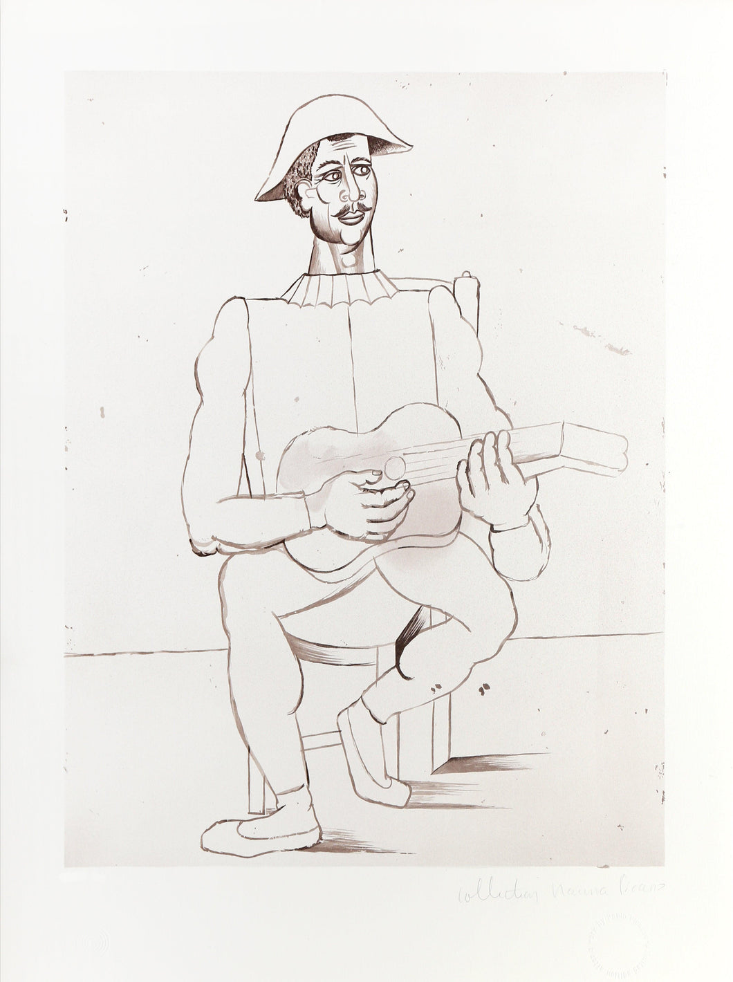 Arlequin Moustachu a la Guitare Lithograph | Pablo Picasso,{{product.type}}