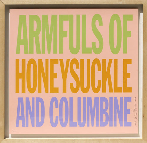 Armfuls of Honeysuckle and Columbine Screenprint | John Giorno,{{product.type}}