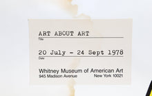 Art About Art: Whitney Museum of American Art Poster | Roy Lichtenstein,{{product.type}}